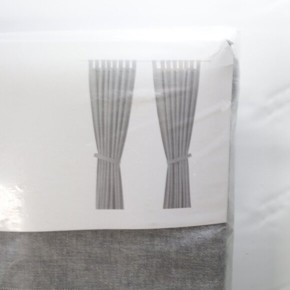Ikea LENDA Gray Curtains 55" x 98" Room Darkening 1 pair  NEW‎ Heavy - Picture 2 of 5